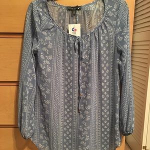 Blue living doll top